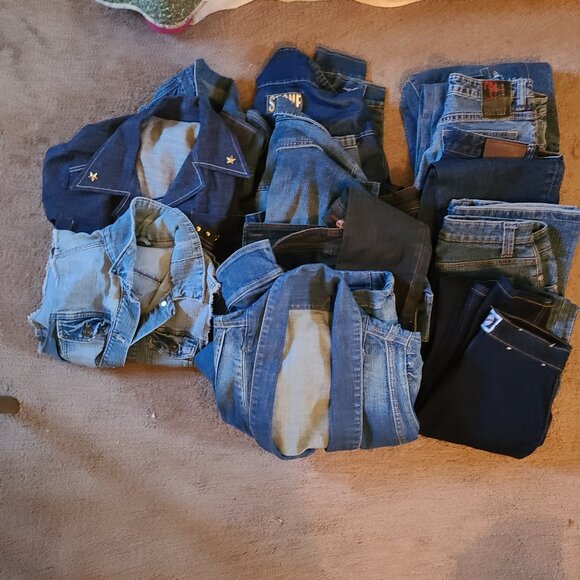 Resellers Bundle of Denim - Jeans/Shirts/Blazers/Jackets - 15 Items - Picture 1 of 4